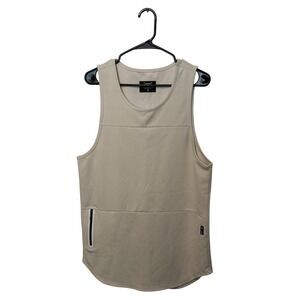 ASRV Mesh Utility Tech Tank Top Mens Medium Tan DSG-0136 Performance Workout Gym